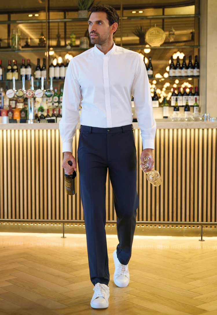 Taurus Jersey Stretch Trouser 8026 worn by model