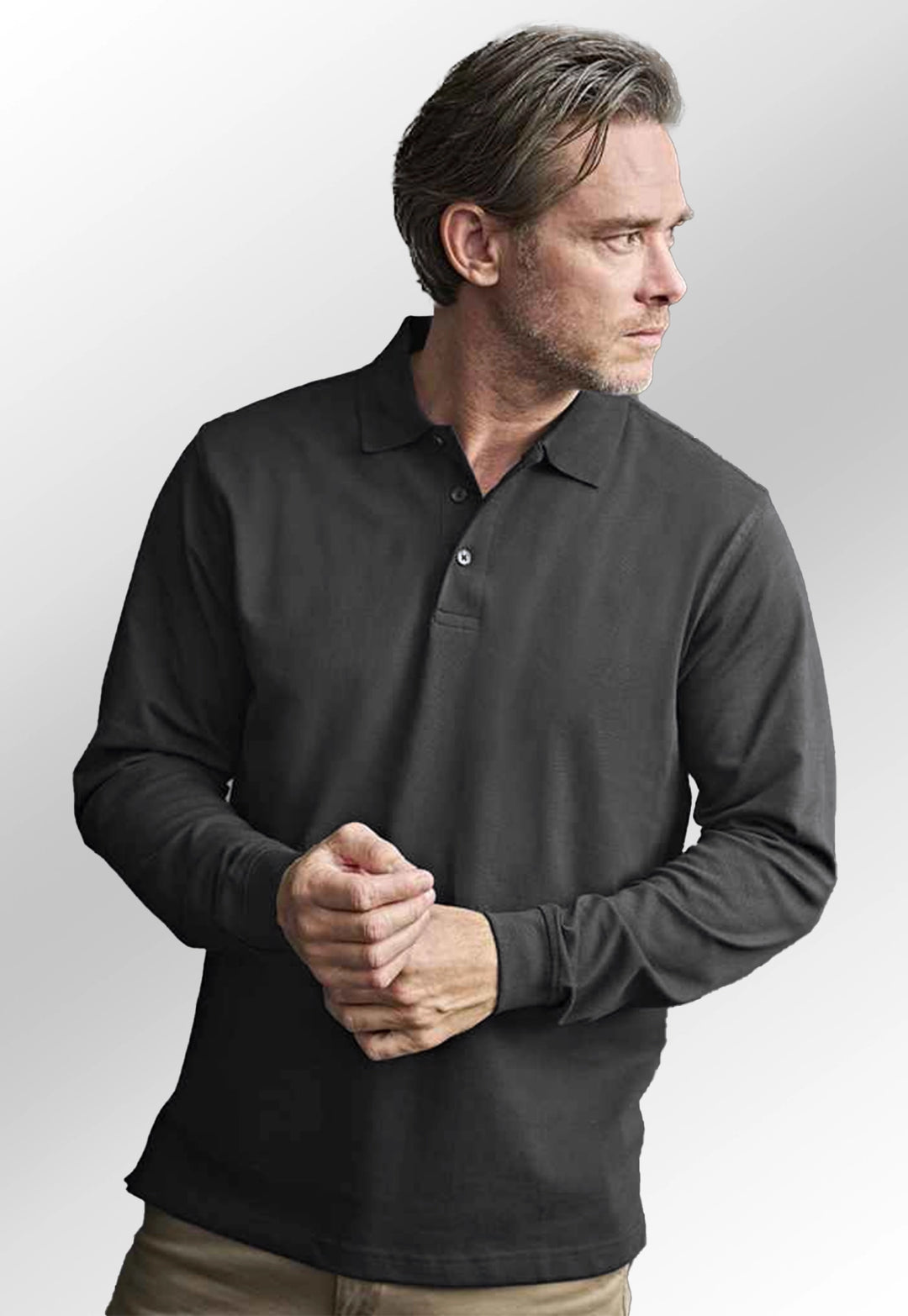 Tee Jays Luxury Stretch Long Sleeve Polo Shirt - The Work Uniform Company