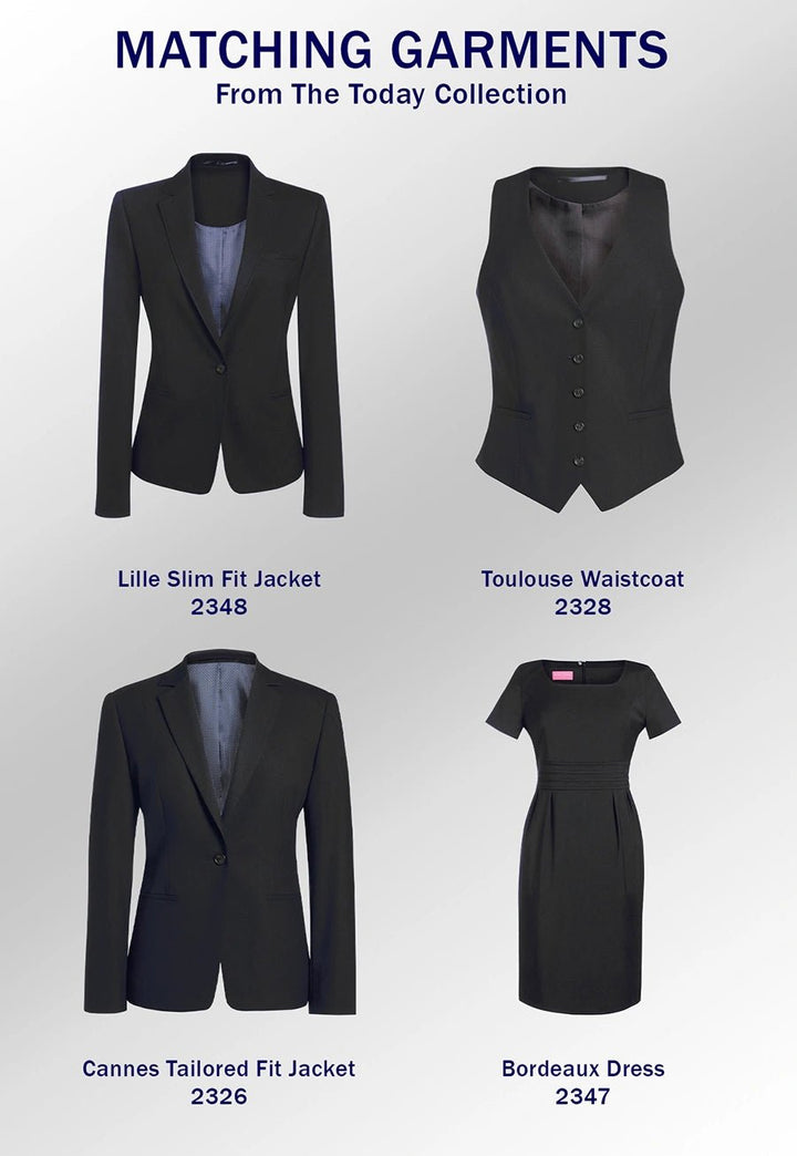 Paris Slim Fit Trousers Black - The Work Uniform Company