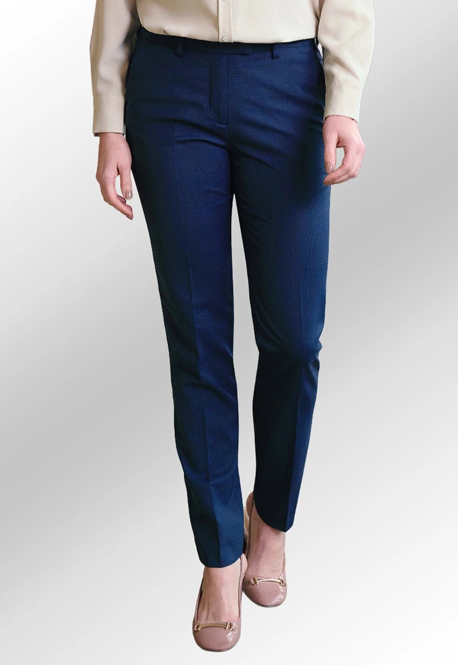 Torino Slim Leg Ladies Check Trousers - The Work Uniform Company