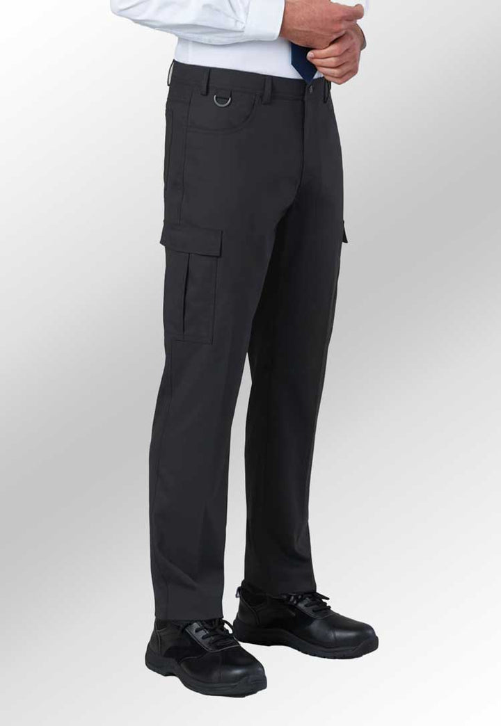 Model Wearing Tours Tailored Fit Cargo Trouser 8968 in Charcoal