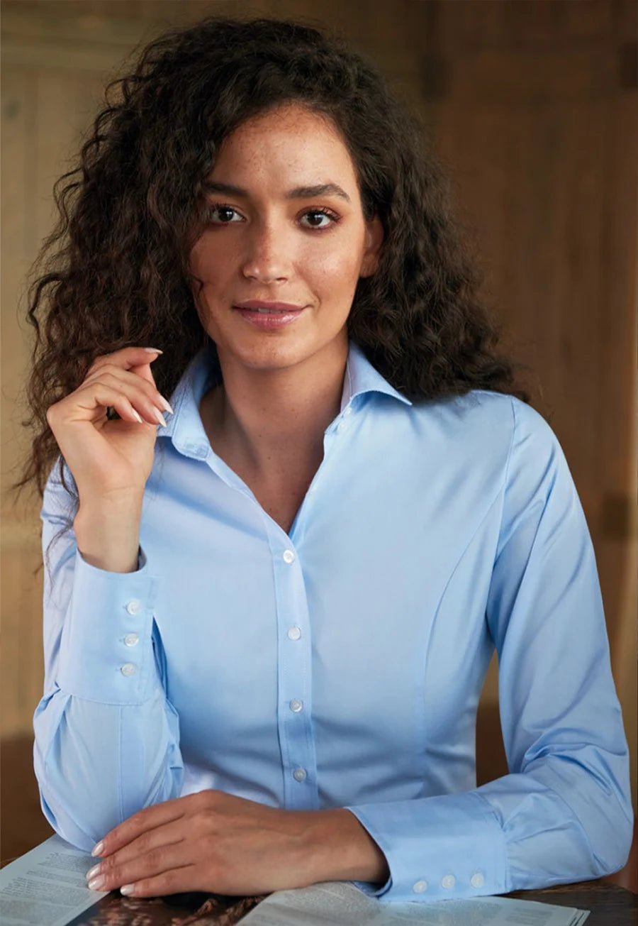 Treviso Cotton Poplin Blouse - The Work Uniform Company