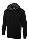 Two Tone Hooded Sweatshirt UC517 - The Work Uniform Company