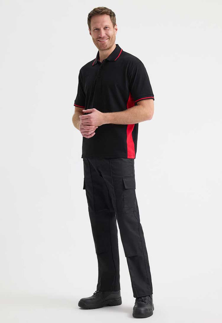 full length model wearing Two Tone Polo Shirt