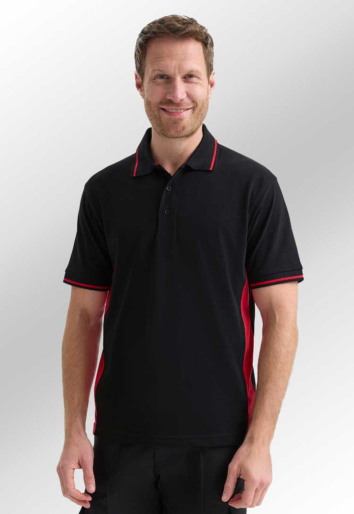 model wearing Two Tone Polo Shirt