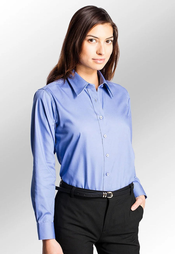Ladies Pinpoint Oxford Full Sleeve Shirt - The Work Uniform Company