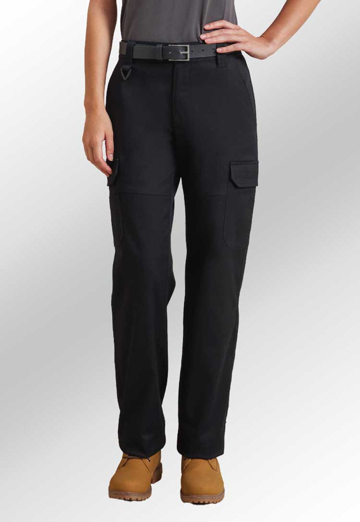 Female model wearing Stretchchecker Unisex Work Cargo Trousers PR565