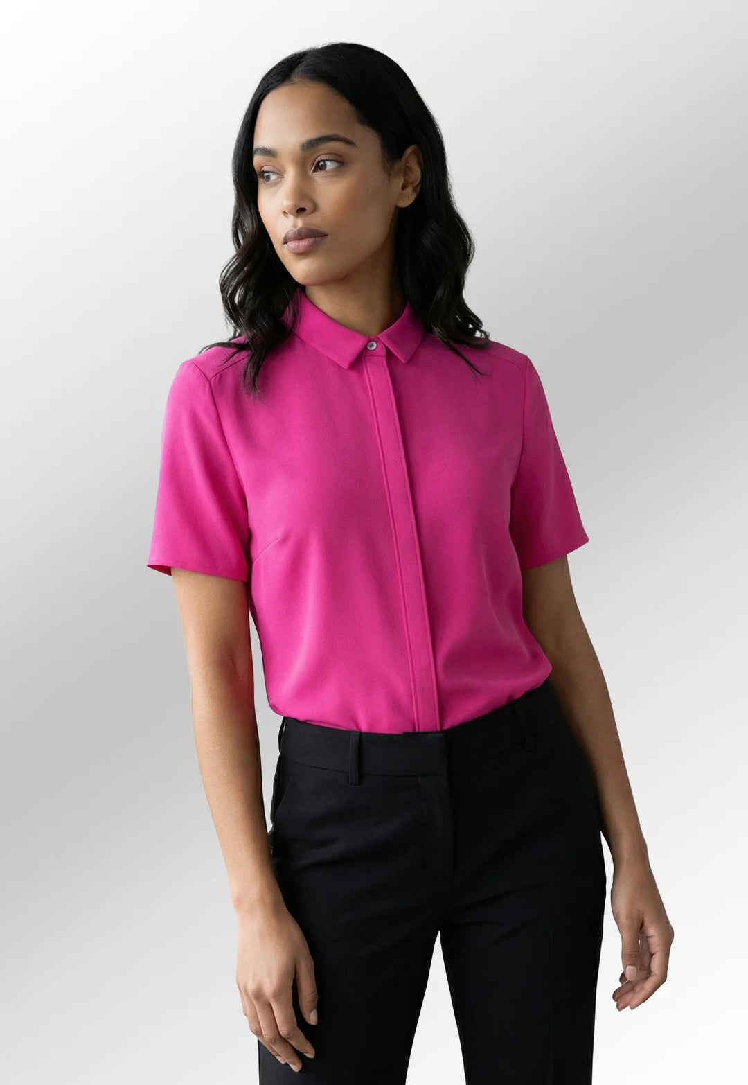Venezia Crepe de Chine Blouse - The Work Uniform Company