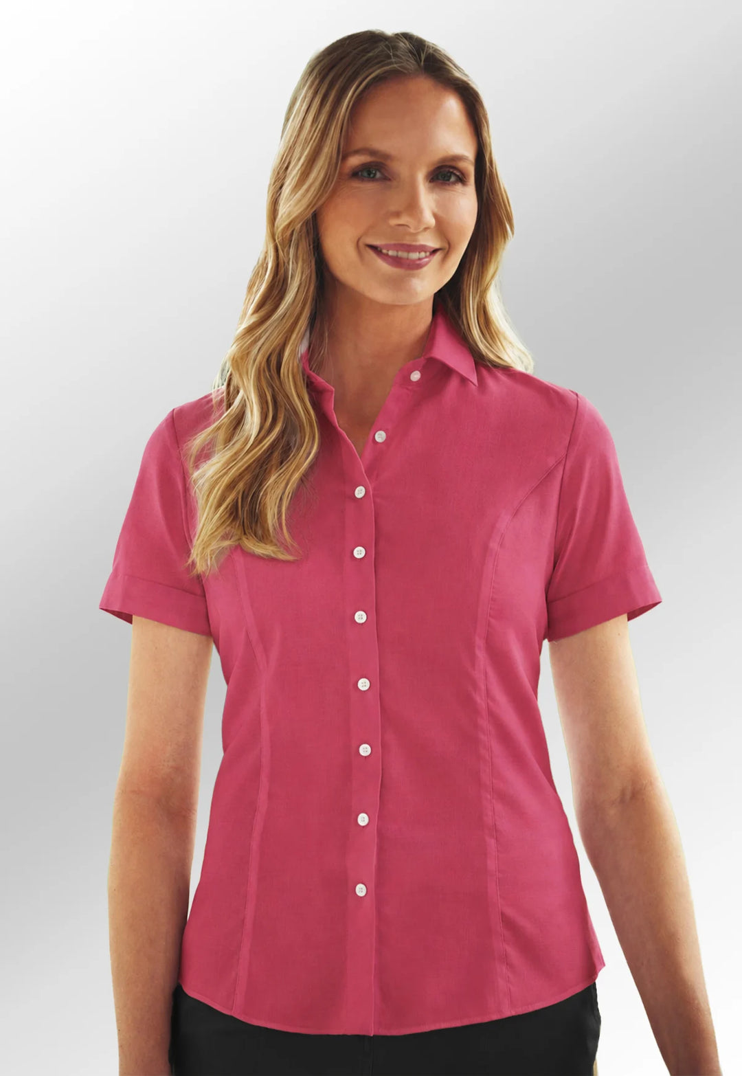 Victoria Royal Oxford Shirt (Red) - The Work Uniform Company