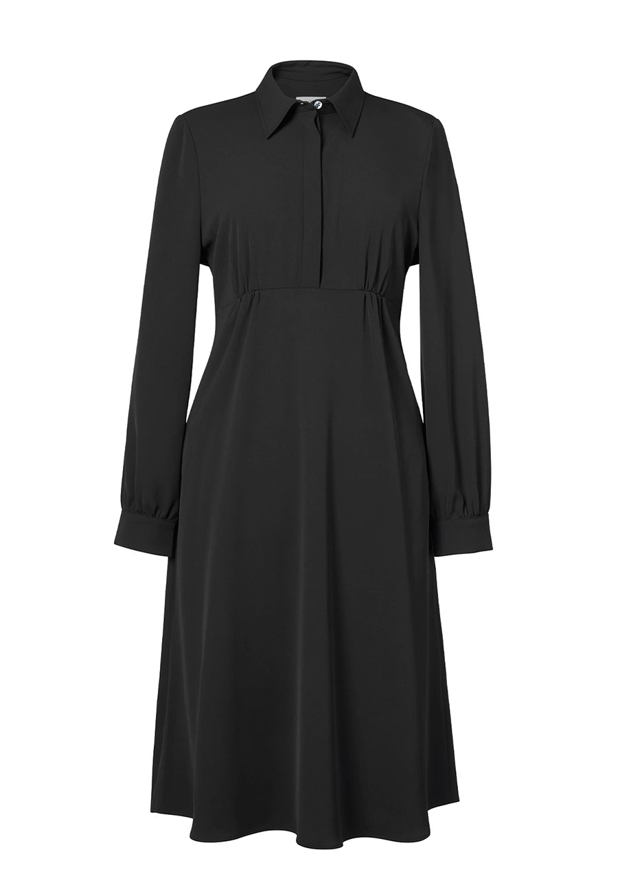 Black Funeral Shirt Dress - The Work Uniform Company