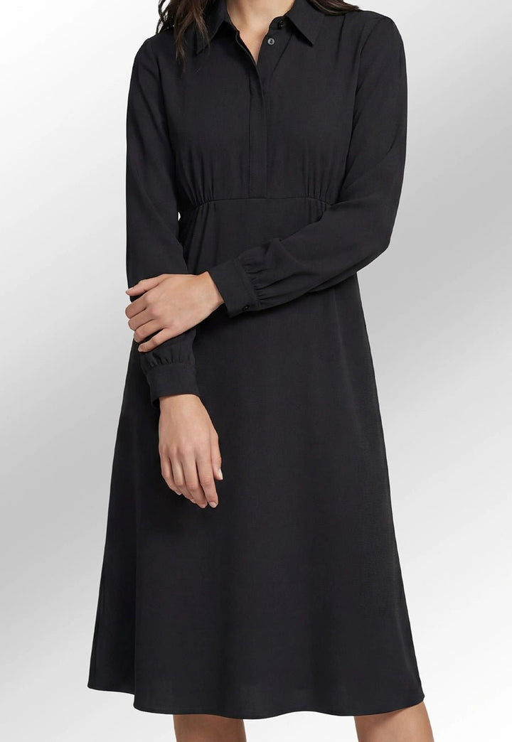 Black Funeral Shirt Dress - The Work Uniform Company