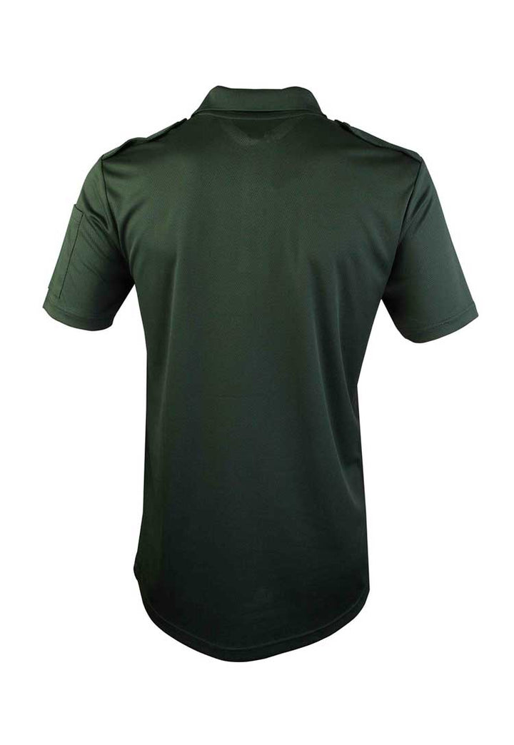 Ambulance Wicking Polo Shirt with Epaulettes back view