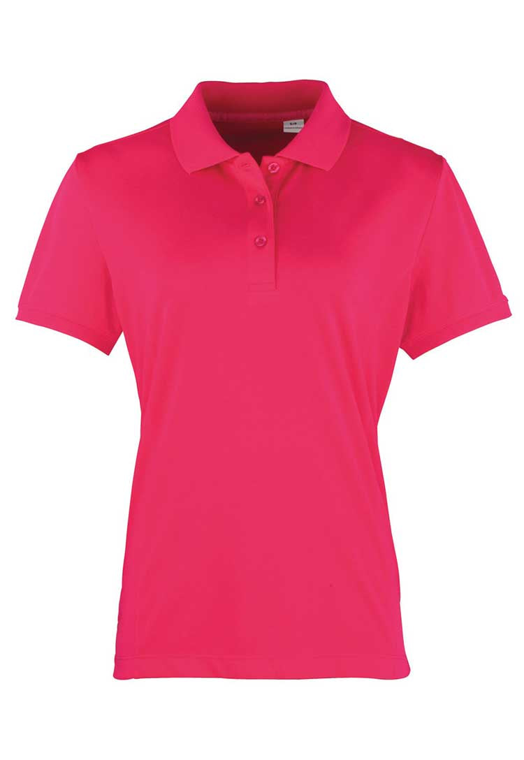 Women's Coolchecker® Piqué Polo PR616 hot pink