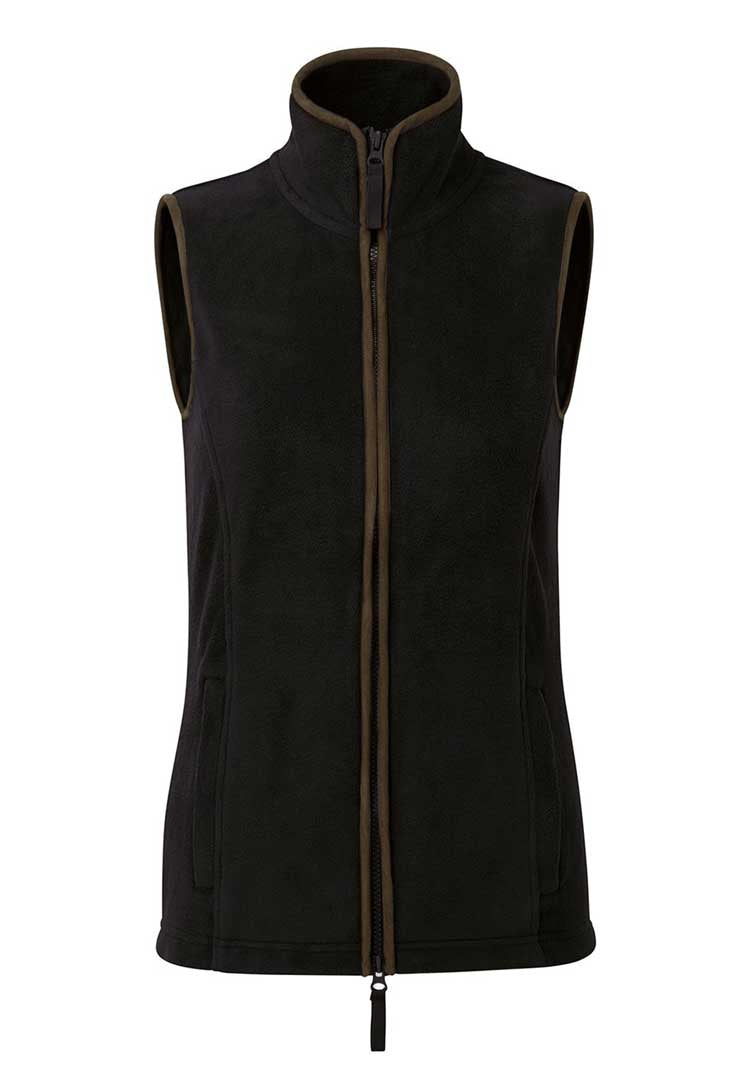 Women’s Artisan Fleece Gilet PR804 black brown