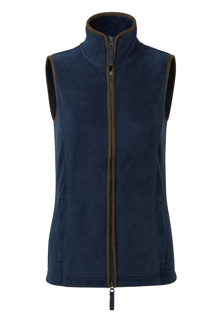 Women’s Artisan Fleece Gilet PR804 navy brown