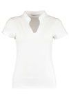 Women's Corporate Short-Sleeved Top V-Neck Mandarin Collar KK770