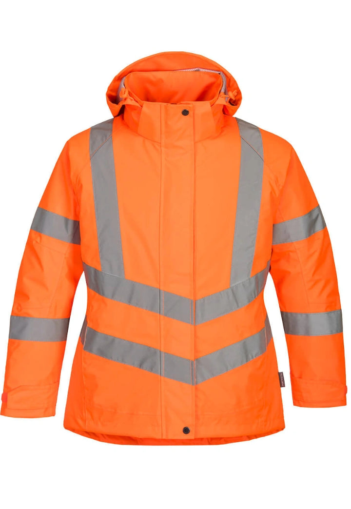 Women's Hi-Vis Winter Jacket LW74 in Orange