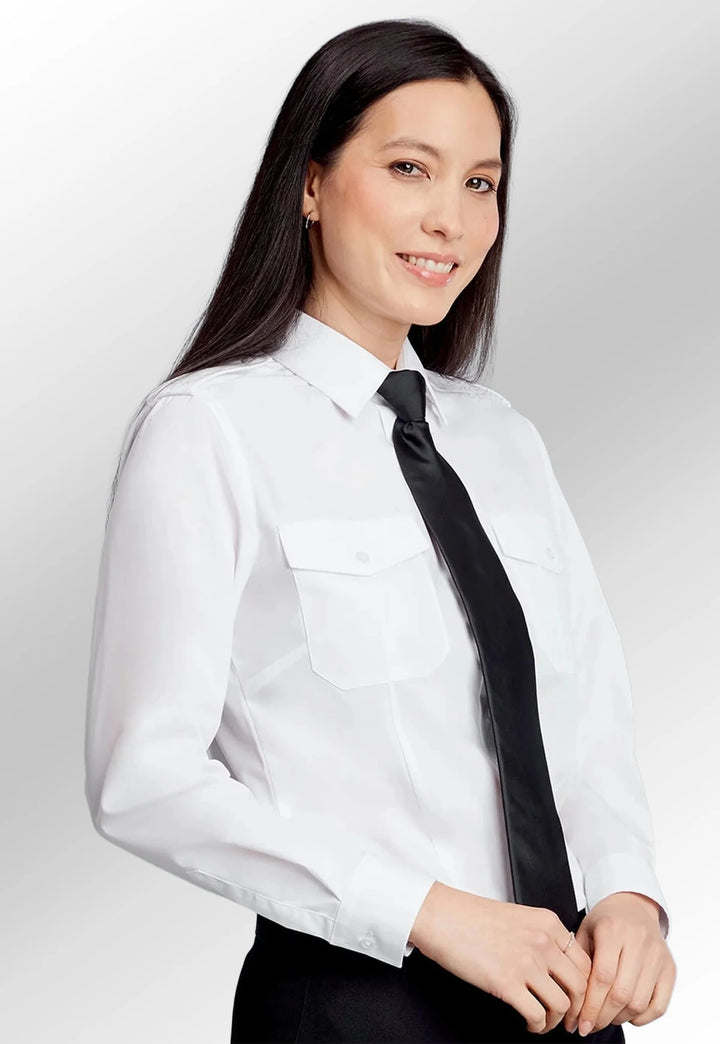 Women's Premium Long Sleeve Pilot Shirt - The Work Uniform Company