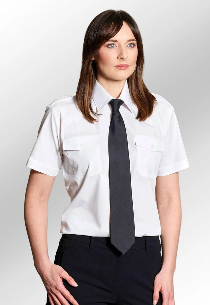 Women's Premium Short Sleeve Pilot Shirt - The Work Uniform Company