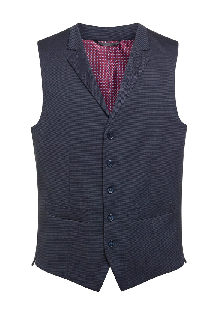 Proteus Men's Waistcoat 1449 in Navy Pin Dot