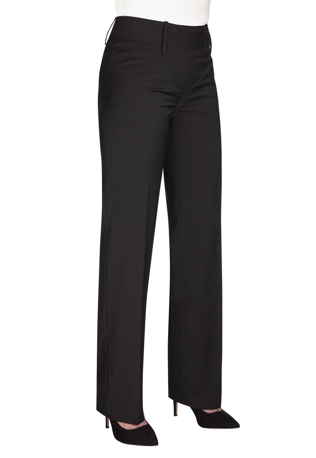 Model Wearing Miranda Parallel Leg Trousers 2181 in Black