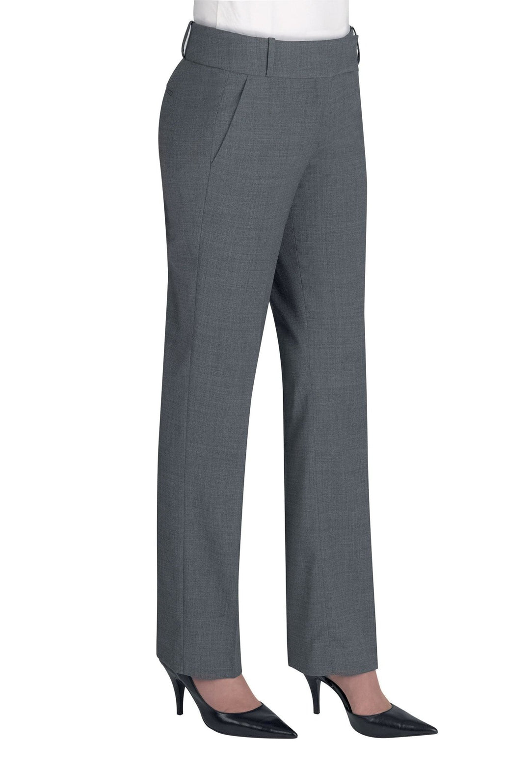 Model Wearing Genoa Tailored Leg Trousers 2234 in Light Grey