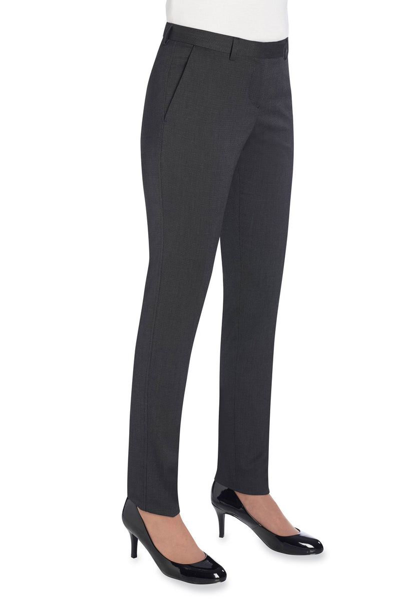 Brook Taverner Ophelia Women's Slim Fit Trousers - Navy Pin Dot or Navy ...