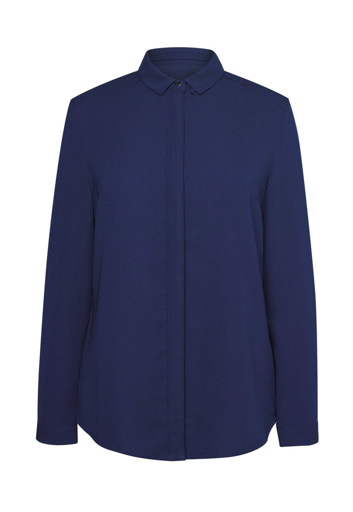 Firenze Crepe de Chine Blouse 2298 in Navy