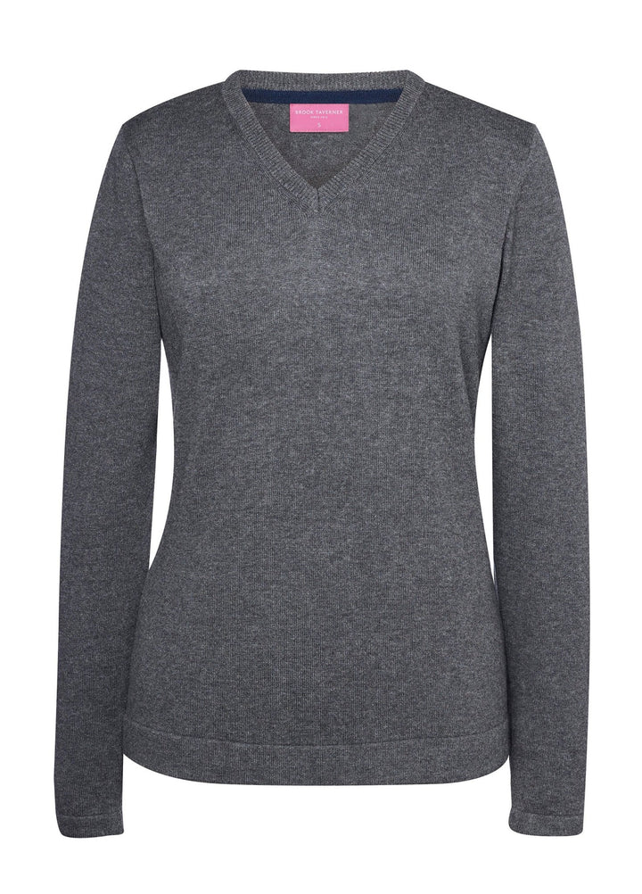 Atlanta V-Neck Jumper 2307 in Charcoal