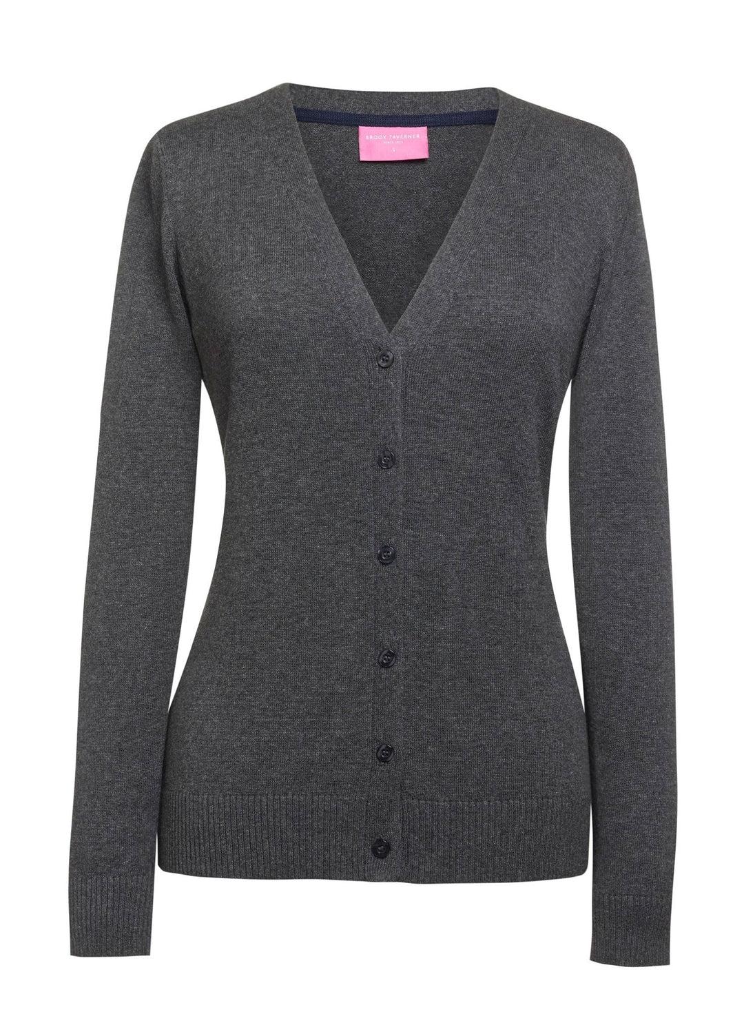 Augusta V-Neck Cardigan 2309 in Charcoal