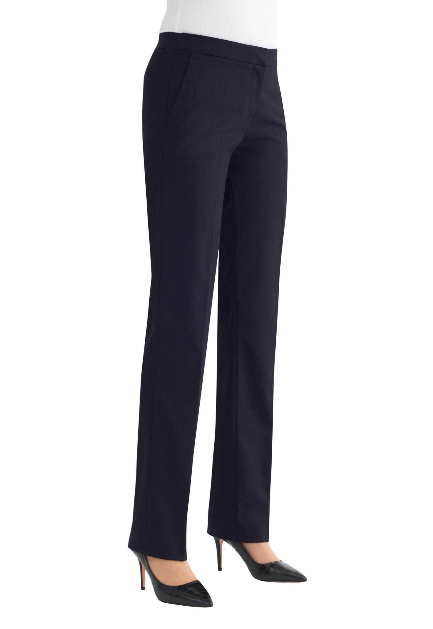 Brook Taverner Reims Women's Tailored Fit Trousers - Navy or Charcoal ...
