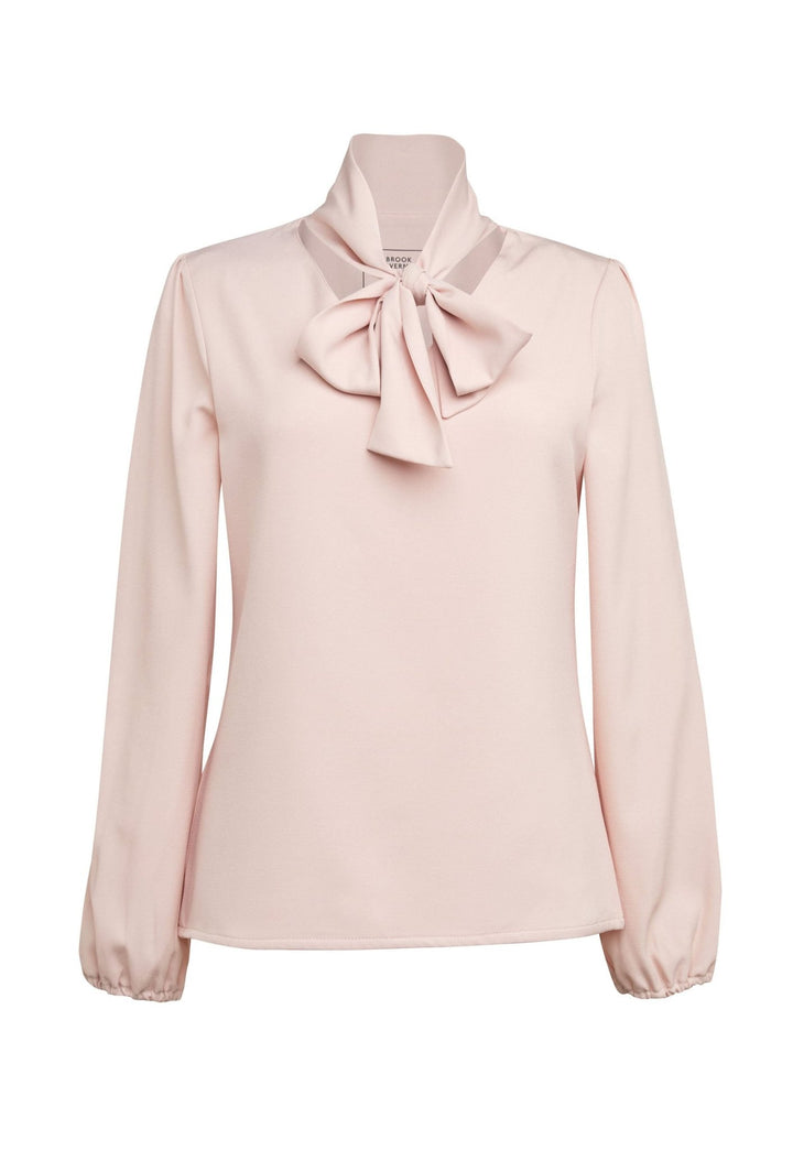 Andria Pussy Bow Blouse 2368 in Nude