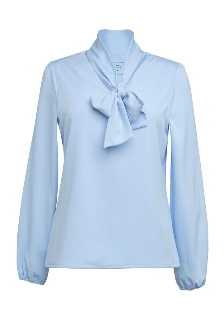 Andria Pussy Bow Blouse 2368 in Sky Blue