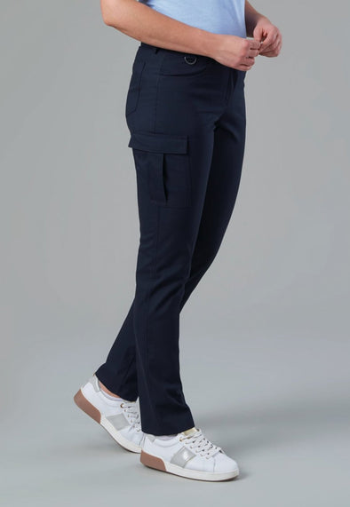 Petite Navy Pocket Detail Cargo Trousers  PrettyLittleThing