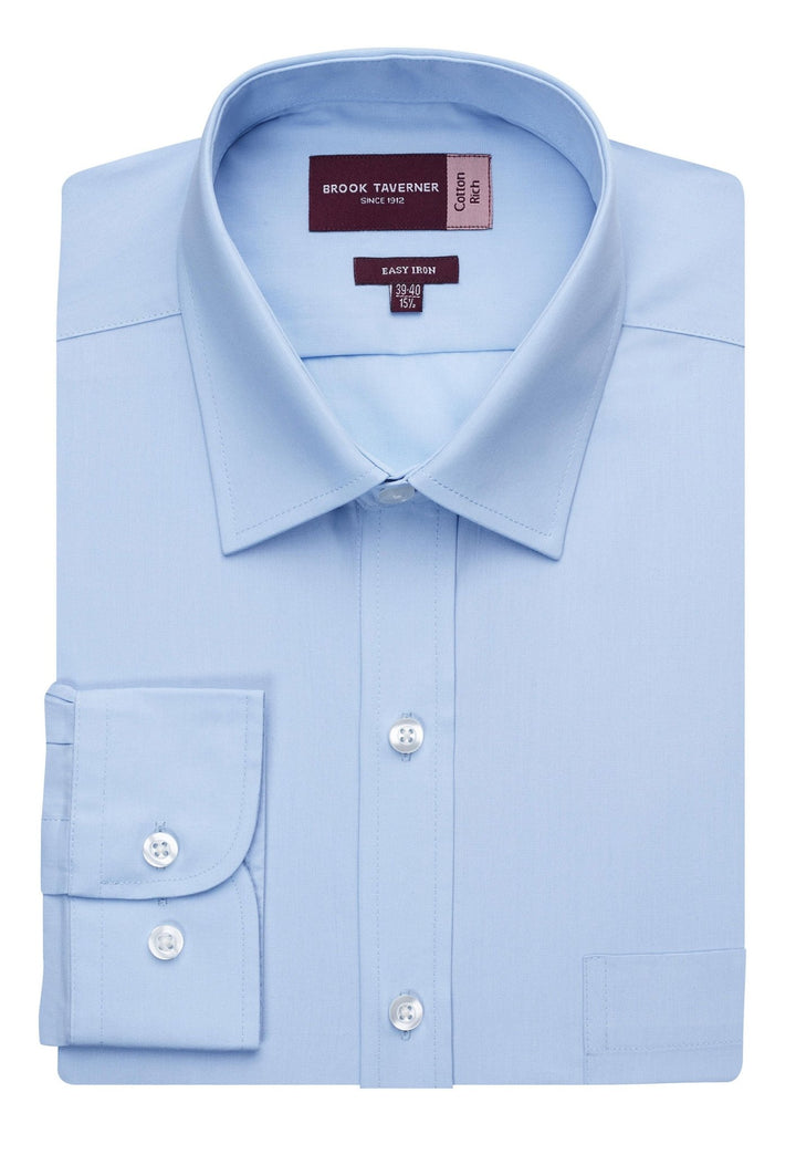 Flat and Folded Rapino Classic Fit Shirt 7539 in Blue