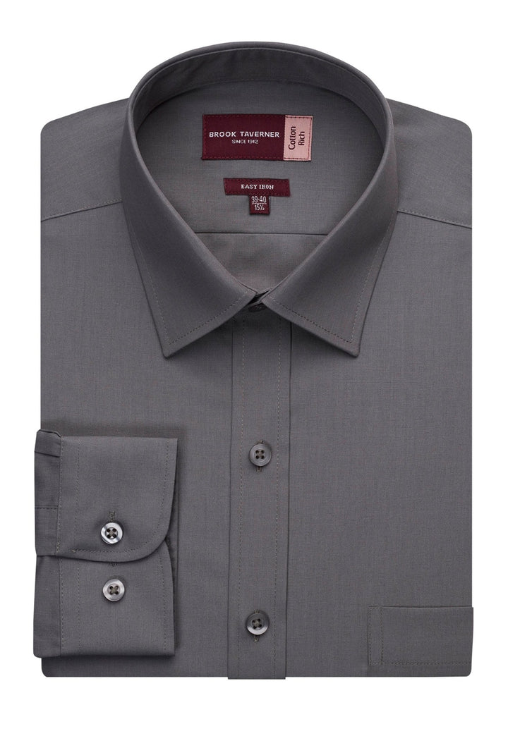 Flat and Folded Rapino Classic Fit Shirt 7539 in Grey