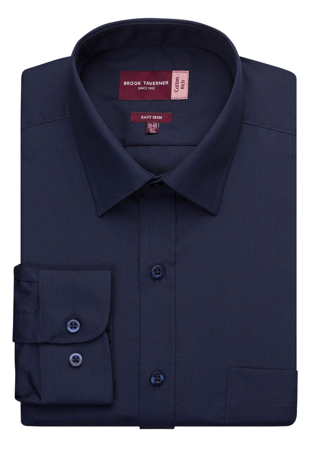 Flat and Folded Rapino Classic Fit Shirt 7539 in Navy