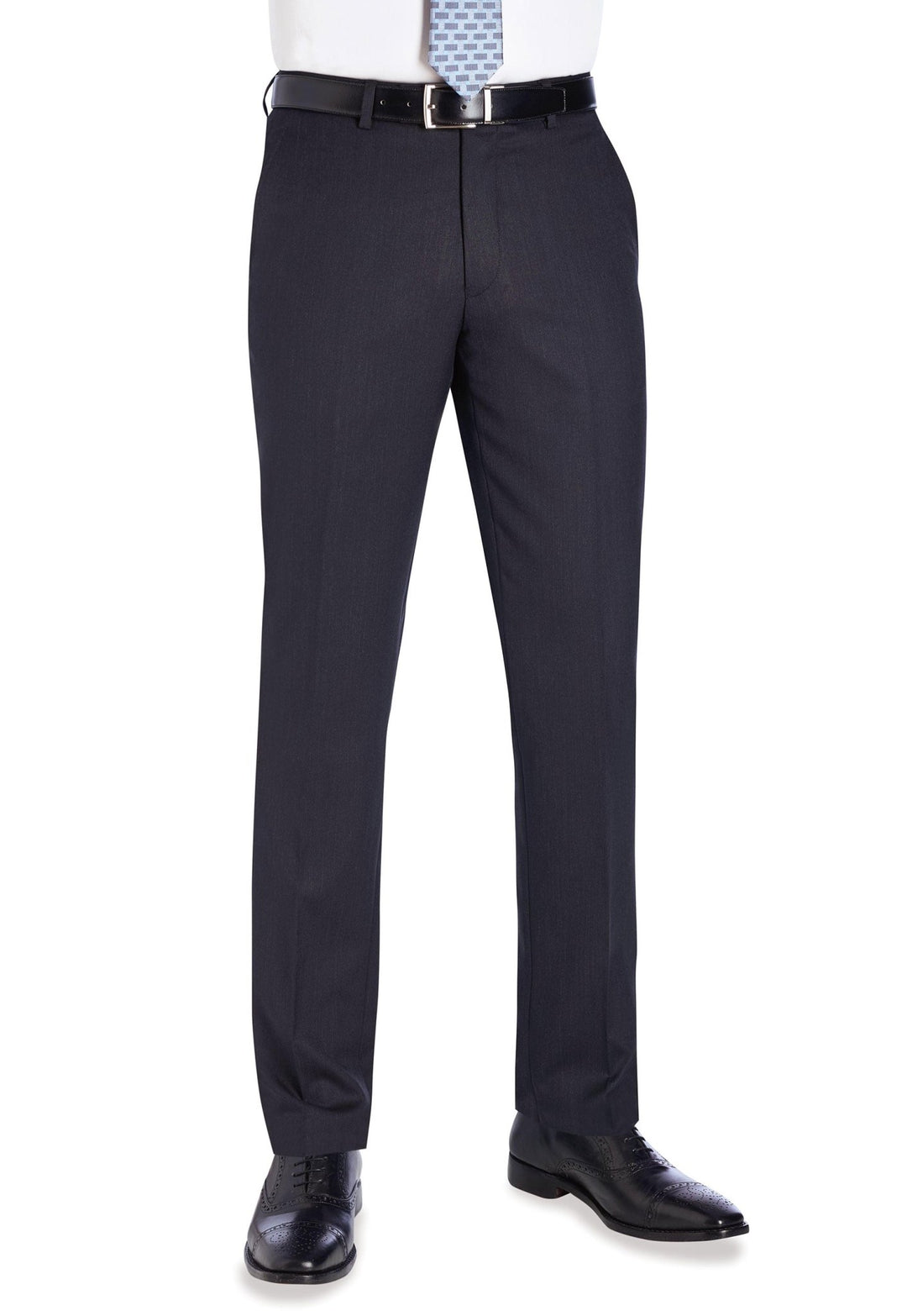 Model Wearing Holbeck Men's Slim Fit Trousers 8733 in Charcoal