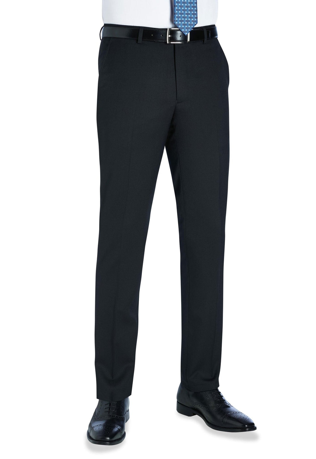 Model Wearing Holbeck Men's Slim Fit Trousers 8733 in Black