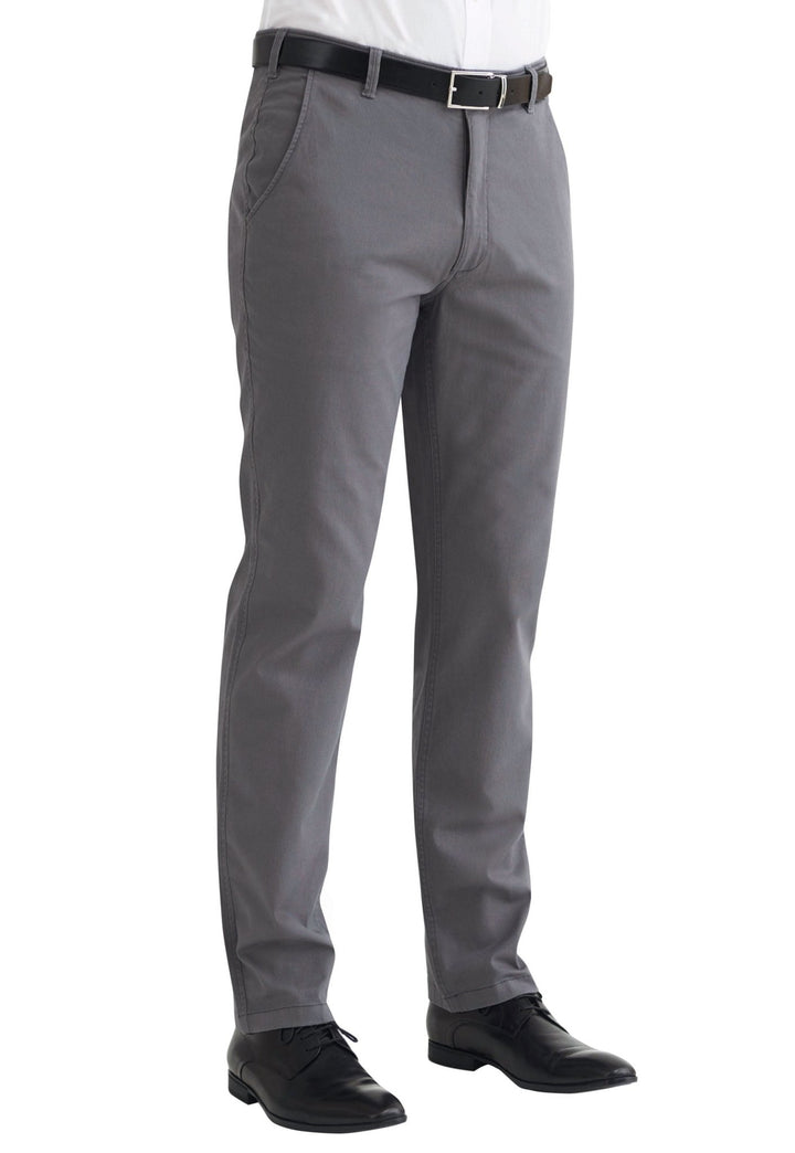 Model Wearing Miami Slim Fit Chinos 8807 in Grey