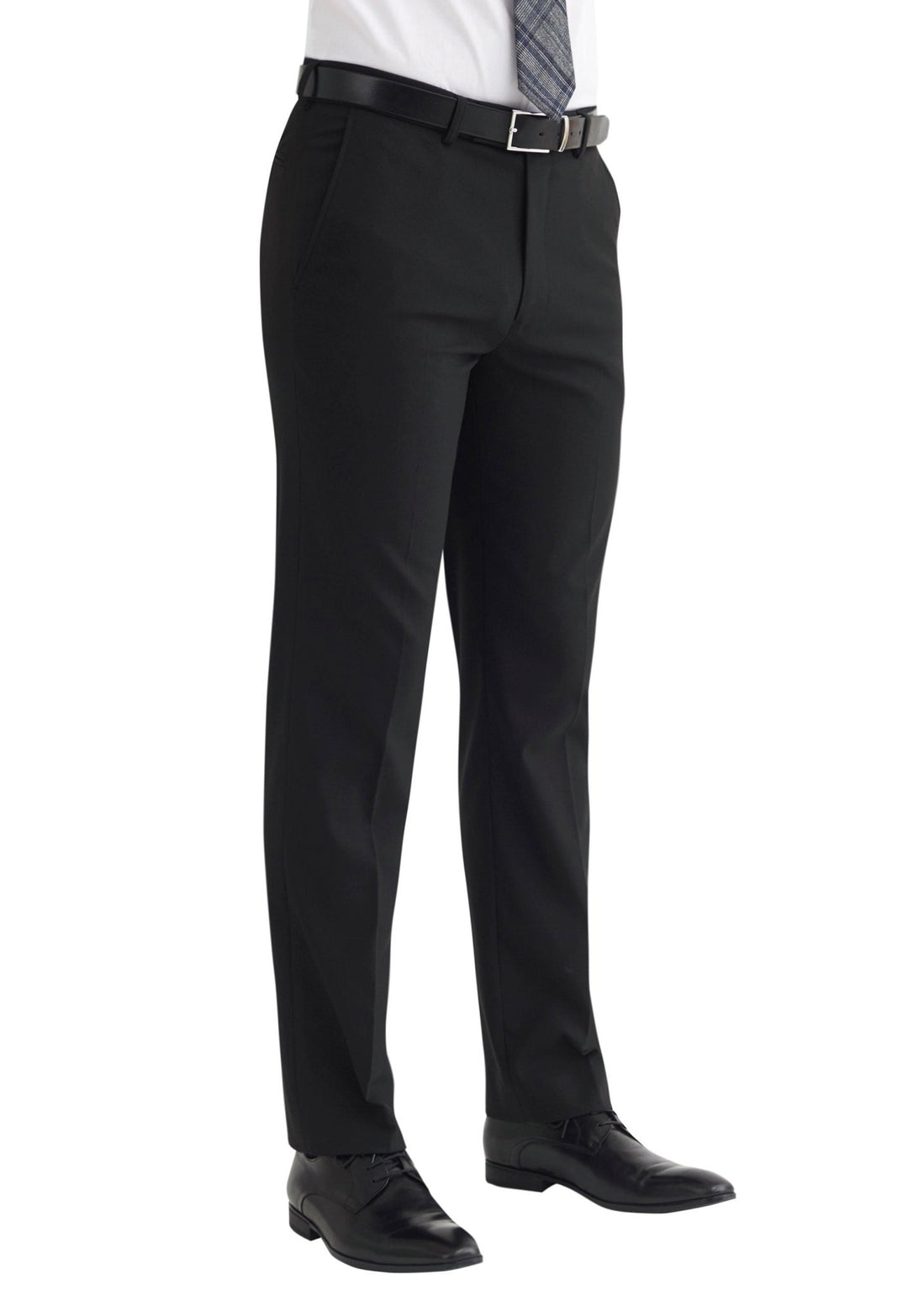 Model Wearing Monaco Tailored Fit Trousers 8845 in Black