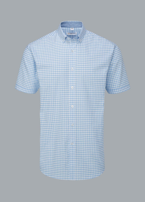 Disley Baltimore Oxford Checked Work Shirt Short Sleeve - The Work Uniform Company