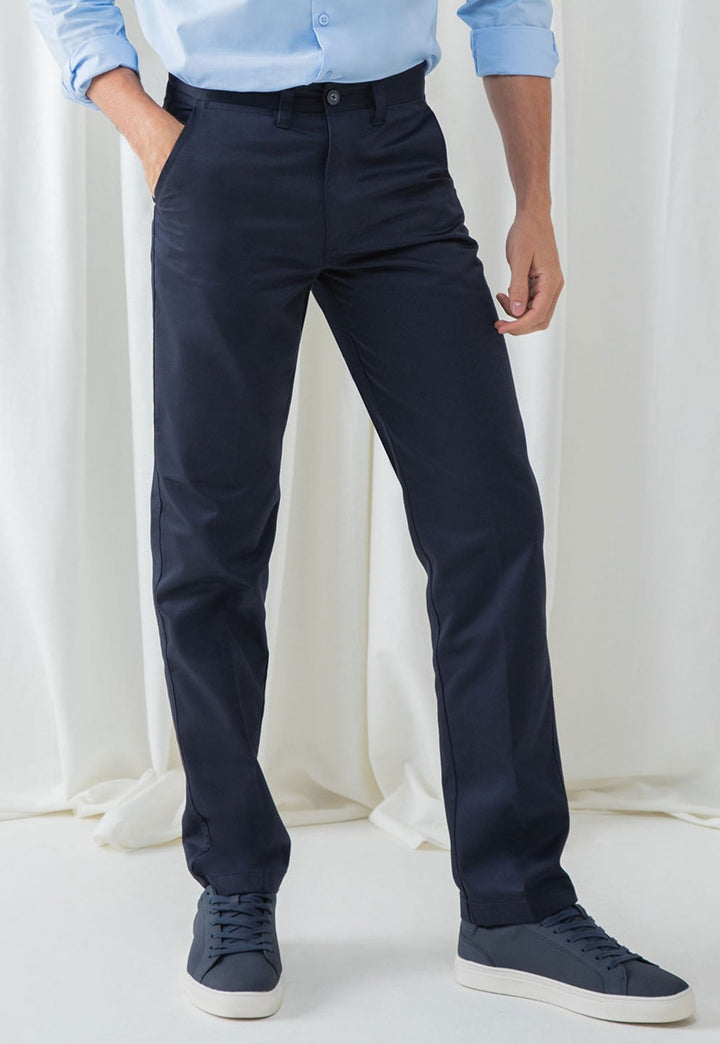 HB640 - Men's Flat Fronted Chino Trousers - The Work Uniform Company