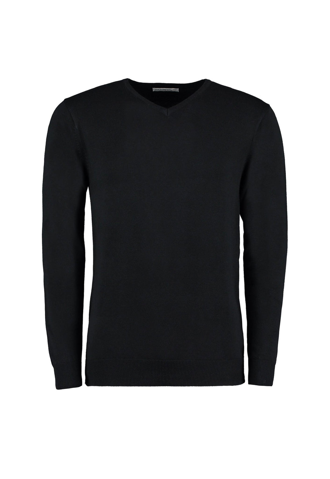 V Neck Sweater Classic Fit KK352 in Black