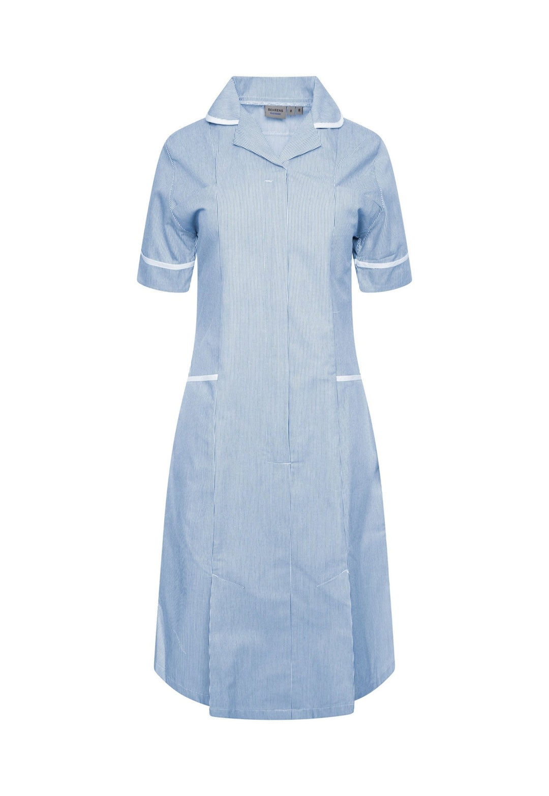 NCLD - Green or Blue White Striped Nurse Dress - The Work Uniform Company