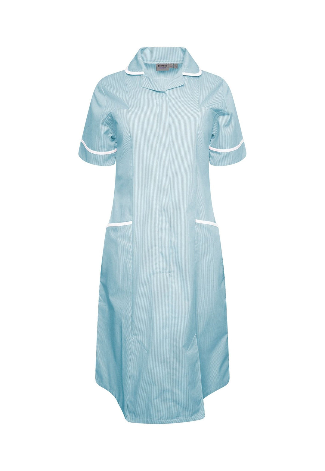 NCLD - Green or Blue White Striped Nurse Dress - The Work Uniform Company