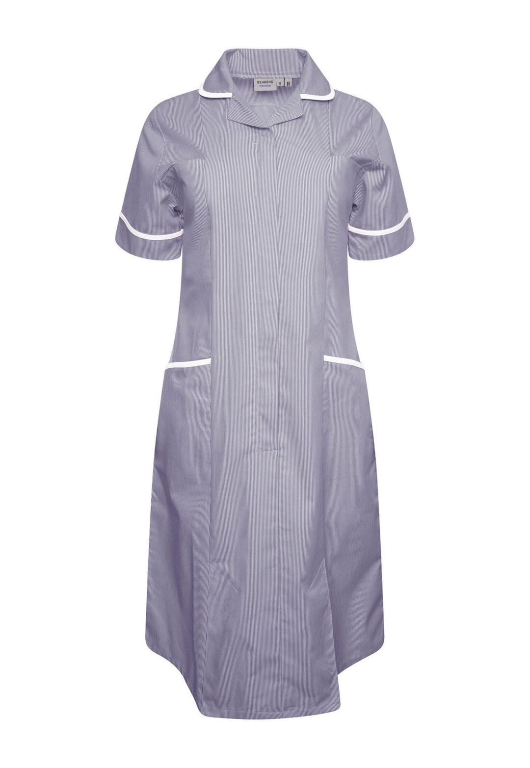 NCLD - Navy or Grey White Stripe Nurse Dress - The Work Uniform Company