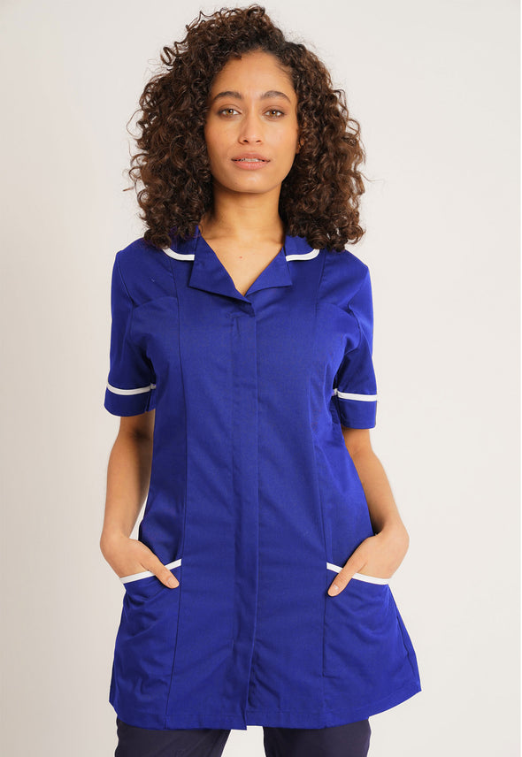 Women's Healthcare Nurse Tunic NCLTPS -Royal White Trim