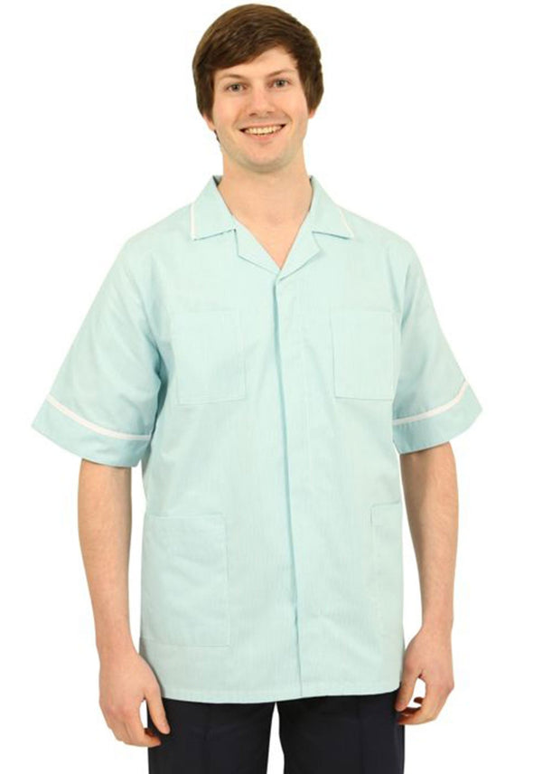 NCMT - Men's Striped Healthcare Tunic - The Work Uniform Company