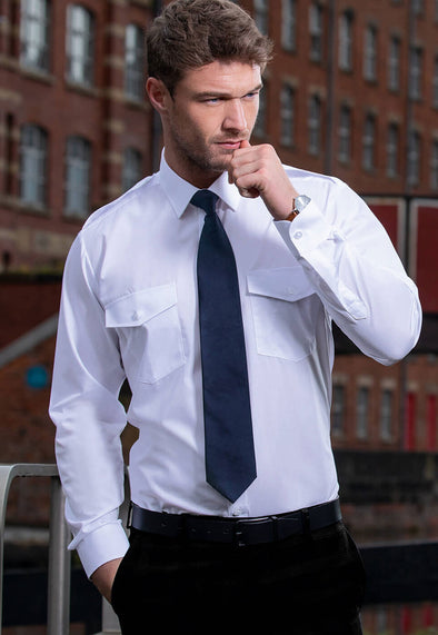 Disley Men's Classic Pilot Shirt Long Sleeve - The Work Uniform Company